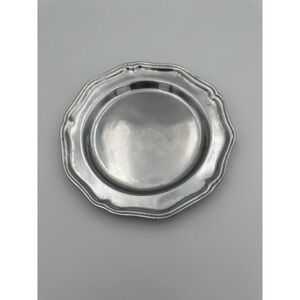 Vtg Wilton‎ Armetale RWP Pewter  Plate Queen Anne 9" Glossy